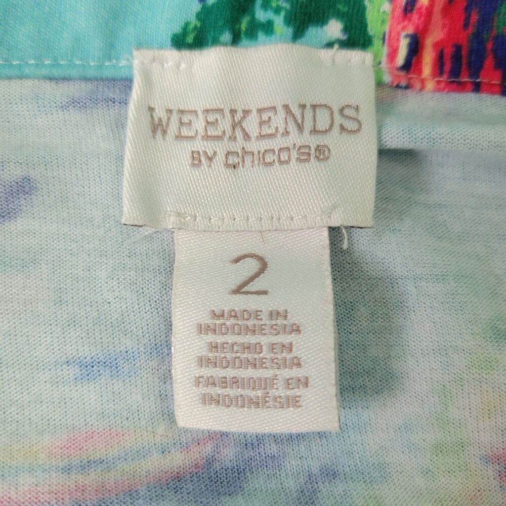 Weekends By Chicos Full Zip Jacket Sweatshirt Siz… - image 2